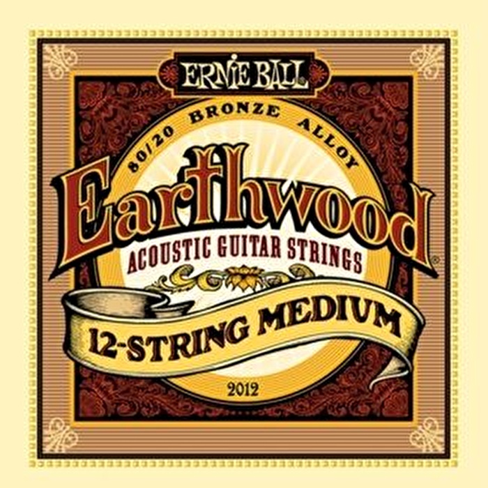 Ernie Ball P02012 Earthwood Medium 80/20 Bronze 12 Telli Akustik Gitar Teli