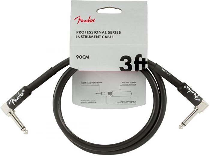 Fender Professional L Uç 90cm Siyah Enstrüman Kablo