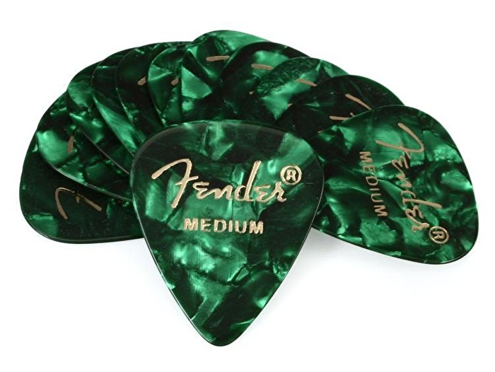 Fender 351 Shape Premium Medium 12 Pack Green Moto Pena