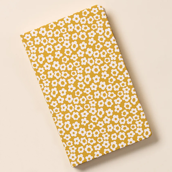 DESIGNWORKS INK Soft Touch Journal Ochre Groovy Floral 21x13 cm