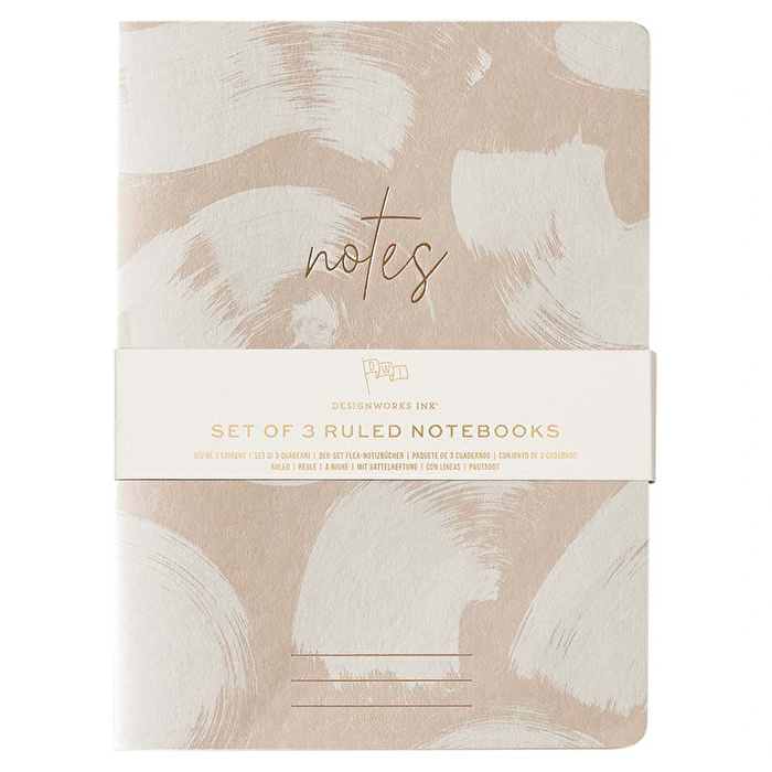DESIGNWORKS INK Flex Not Defteri Naturals (3'lü Set)