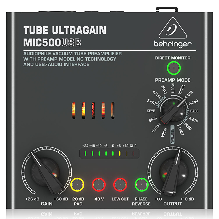 BEHRINGER TUBE ULTRAGAIN MIC500USB / Mikrofon Prea