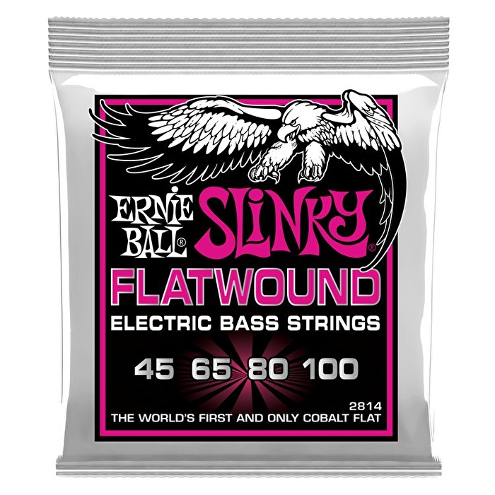 ERNIE BALL P02814 - Super Slinky Flatwound 45-100 Bas Gitar Teli