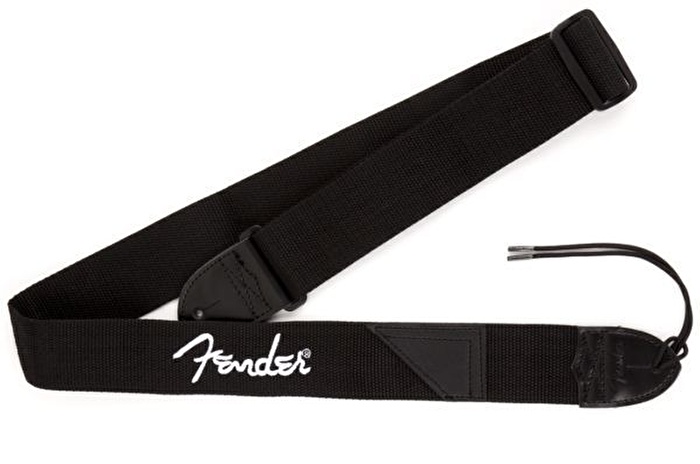 Fender 2" Black Poly Strap w/ White Fender Logo Askı