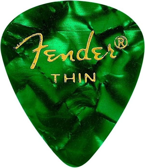 Fender 351 Shape Premium Picks Thin 1 Gross 144 Pack Green Moto Picks Pena