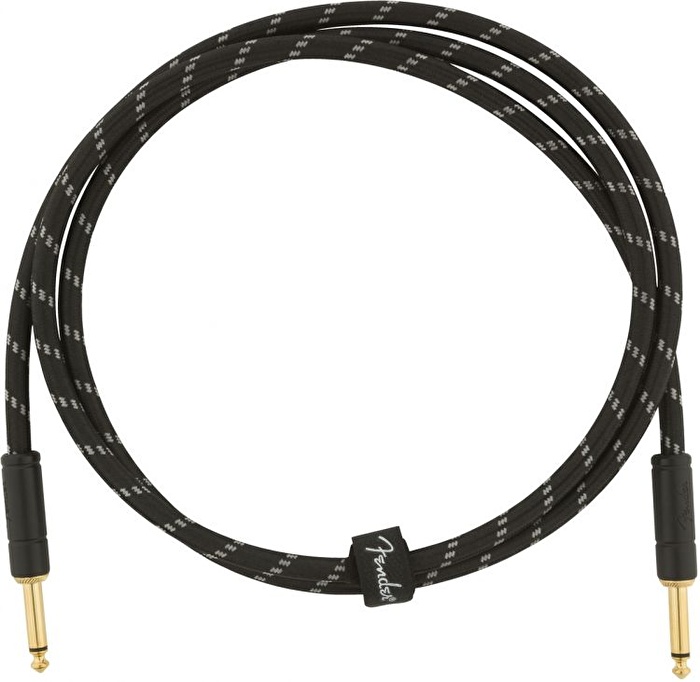 Fender Deluxe Düz Uç 1.5 Metre Siyah Tweed Enstrüman Kablo