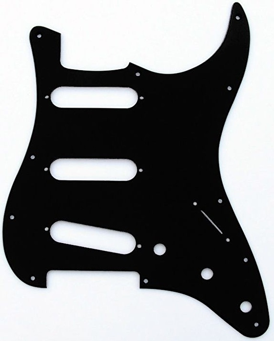 Fender Pickguard Strat 11 Hole S/S/S Configuration 1-Ply Black