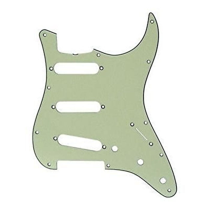 Fender Pickguard Strat 11 Hole S/S/S Configuration 3-Ply Mint Green
