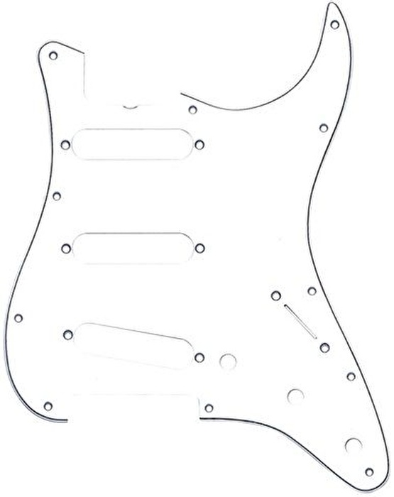 Fender Pickguard Stratocaster S/S/S 11-Hole Vintage Mount (Truss Rod Notch) White