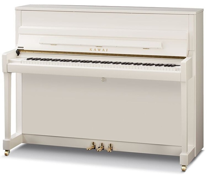 KAWAI K-200 ATX3 WH/P Parlak Beyaz 114 CM Silent Duvar Piyanosu