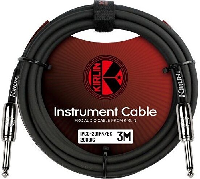 KIRLIN IPCC-201PN-3M-BK / 1/4" MONO PLUG